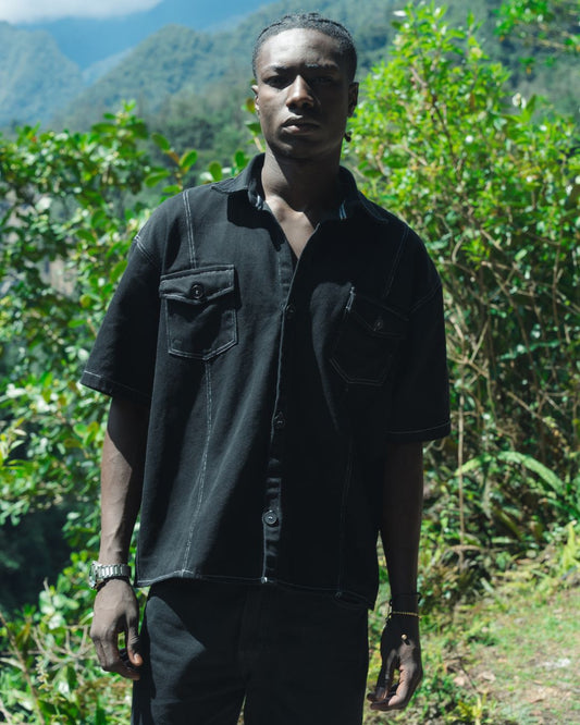 CAMISA BOXY TAP BLACK