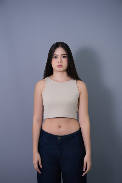 CROP TOP BEIGE