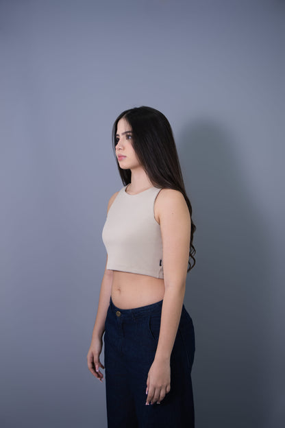 CROP TOP BEIGE