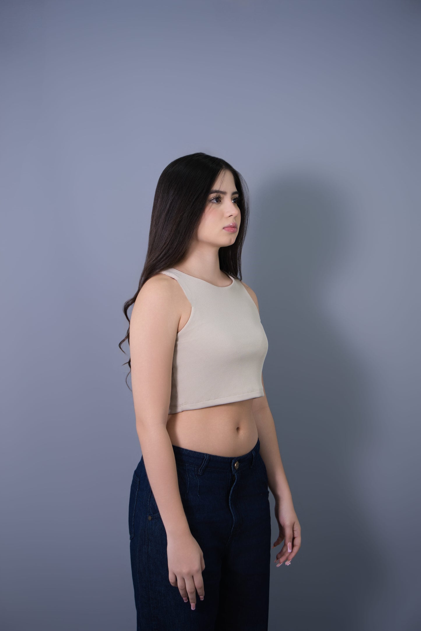 CROP TOP BEIGE