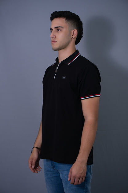 POLO NEGRO APLIQUE PVC