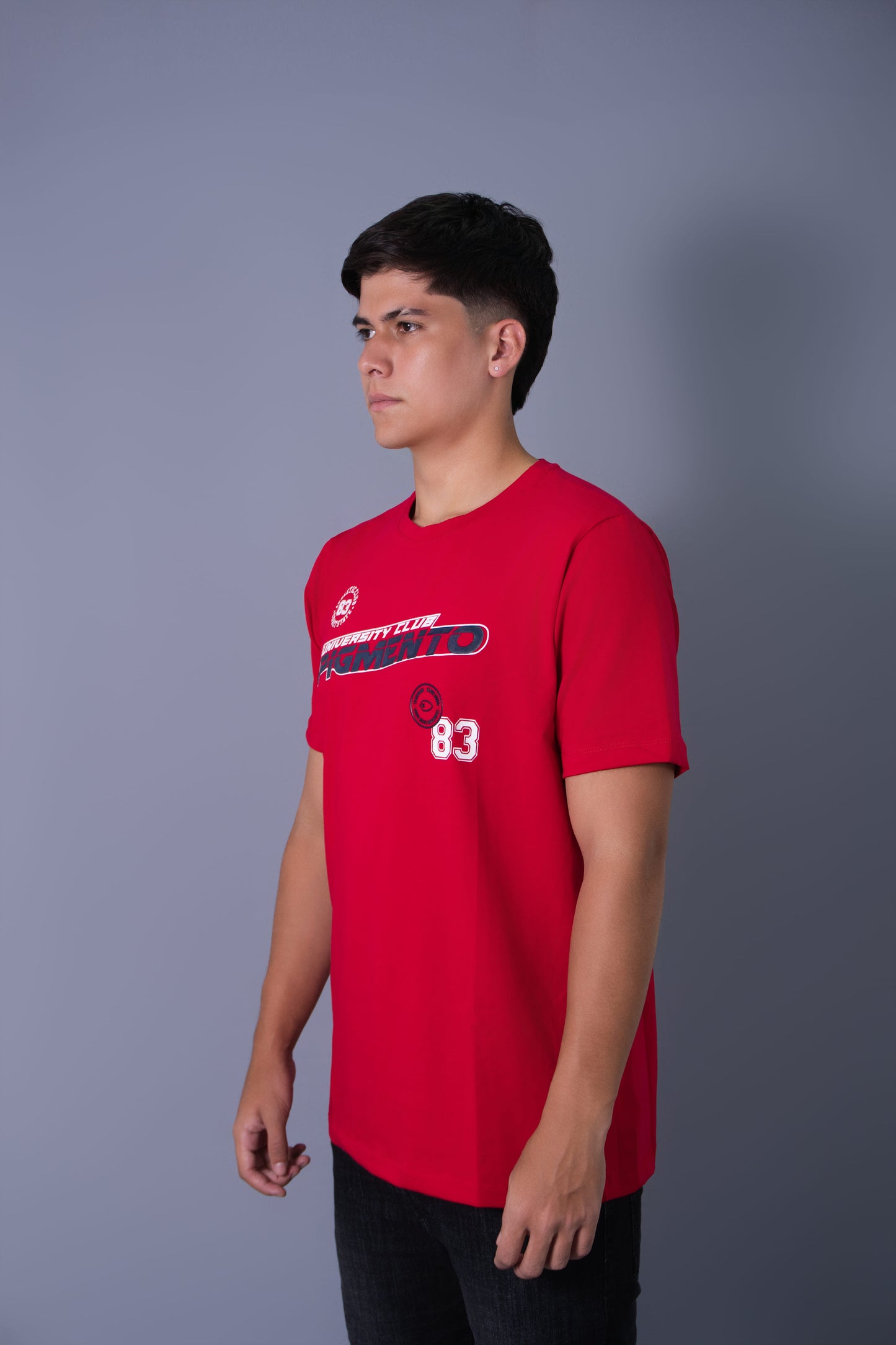 T-SHIRT ROJO ESTAMPADO UNIVERSITY CLUB