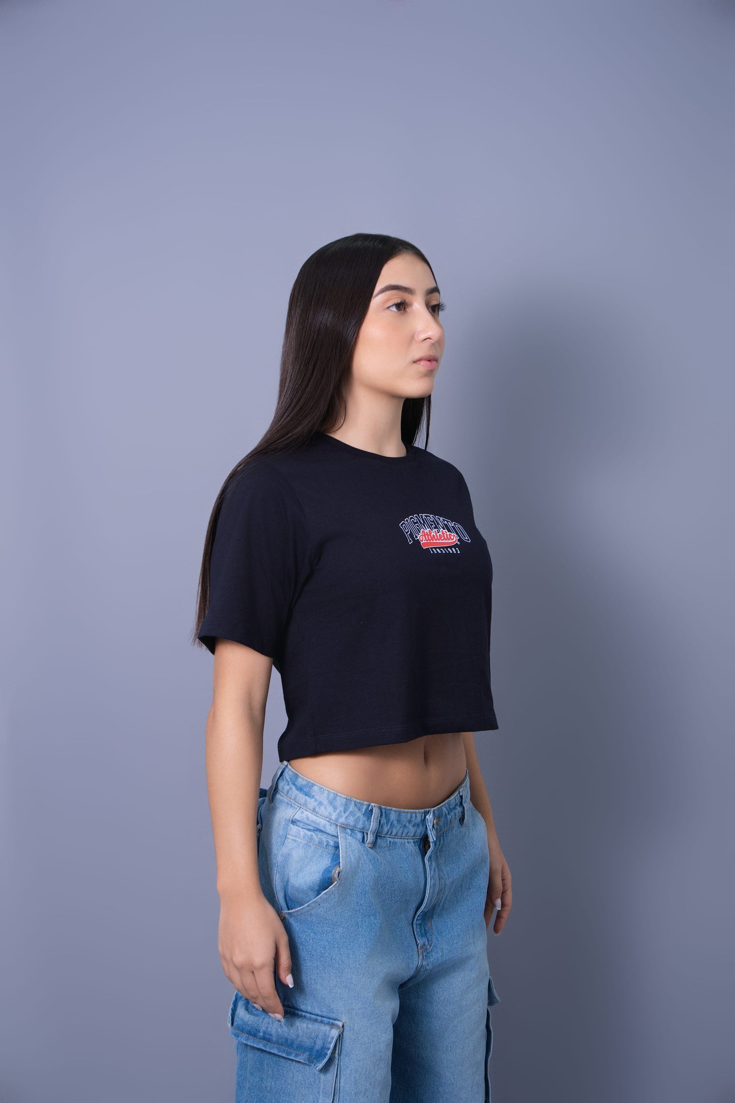 T-SHIRT CROP PIGMENTO ATHLETIC