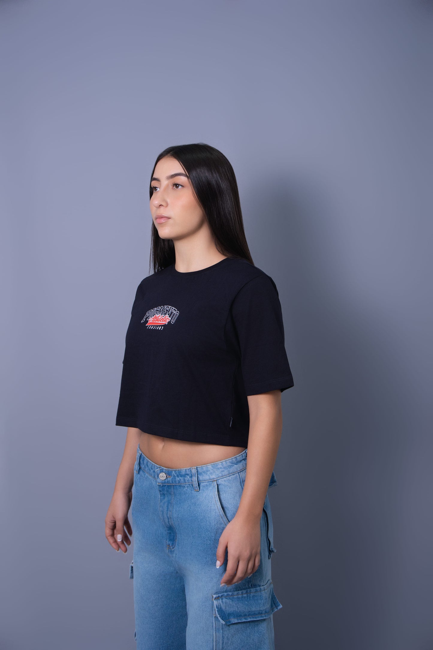 T-SHIRT CROP PIGMENTO ATHLETIC