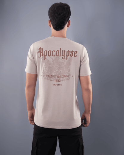 T-SHIRT BEIGE ESTAMPADO APOCALIPSIS