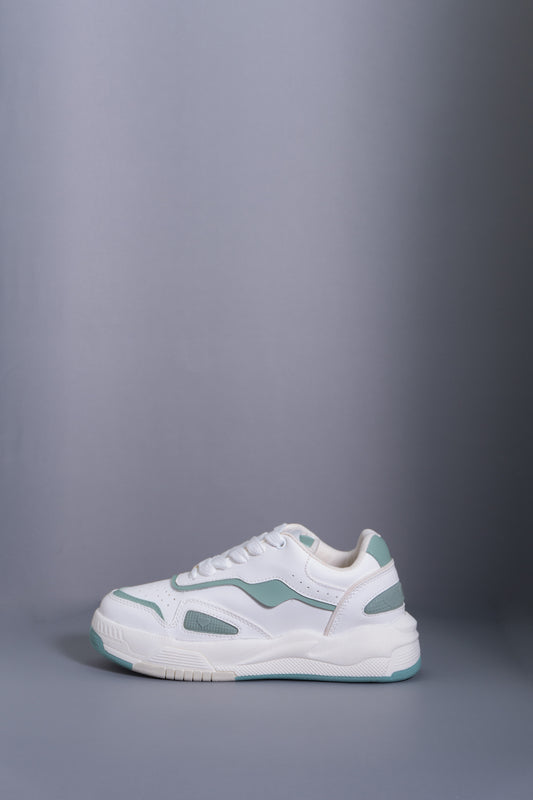 TENNIS BLANCOS X VERDE MENTA