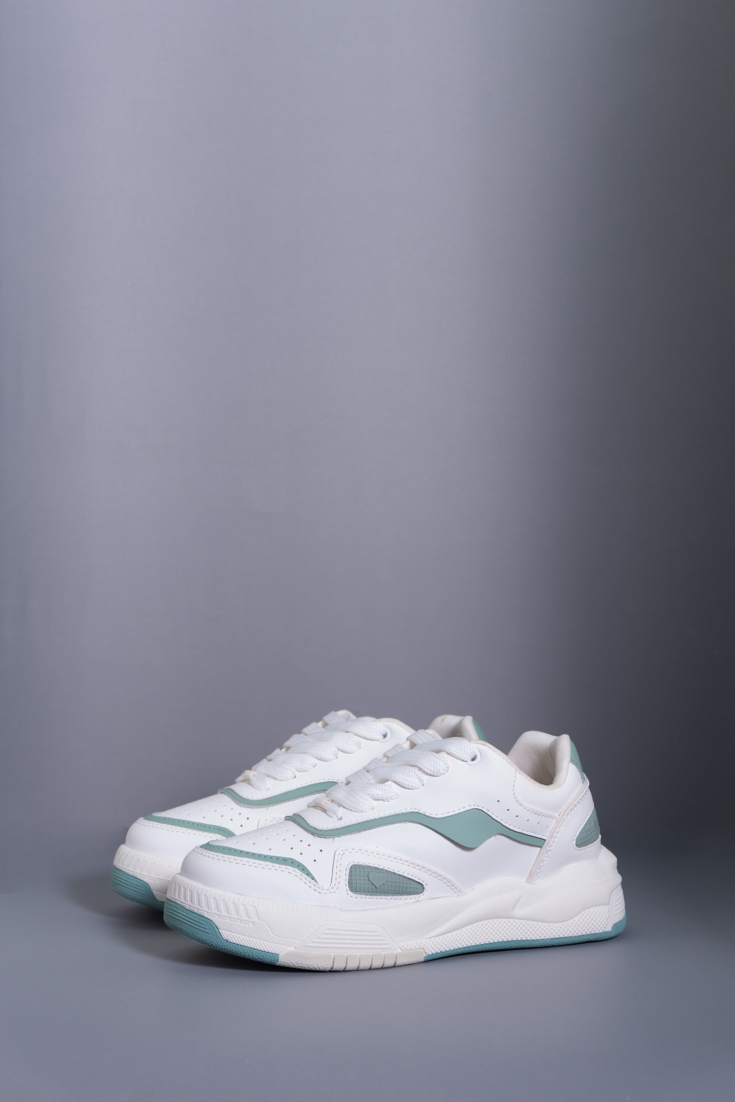 TENNIS BLANCOS X VERDE MENTA